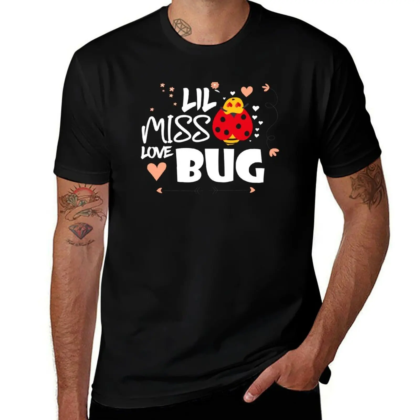 Lil Miss Love Bug My Valentine,Valentine's day,animal quotes. T-Shirt Work Wear Breathable Tee T-Shirt