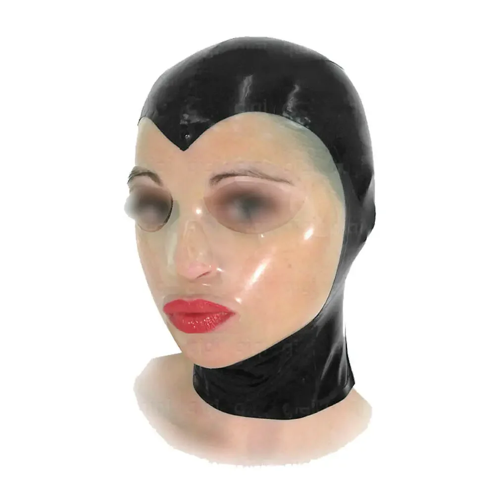 

Latex Maske Rubber Gummi Black Transparent Headgear Fashion Hood Sexy Accessory 0.4mm S-XXL