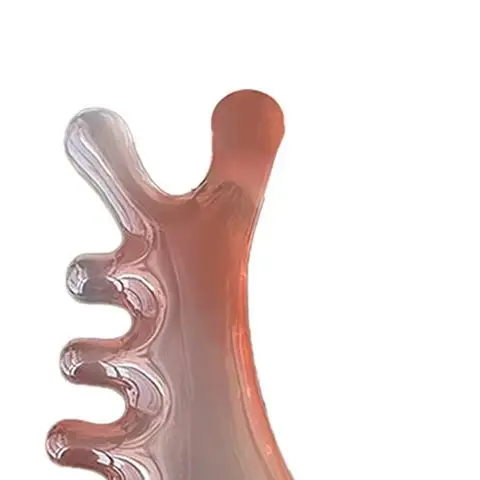 

1Pcs Resin Five Wide Tooth Comb Body Meridian Massage Comb Acupuncture Therapy Blood Circulation Anti-static Smooth Hair Comb