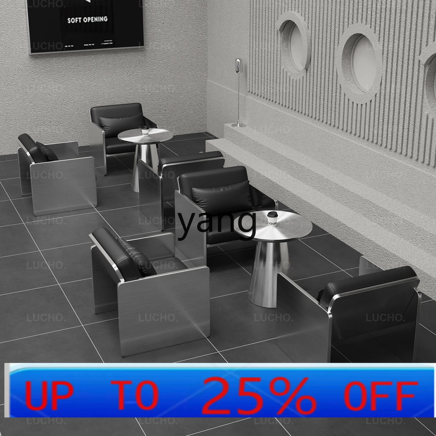 LMM Combination Small Wine Bar Industrial Style Sofa Bar Clear Bar