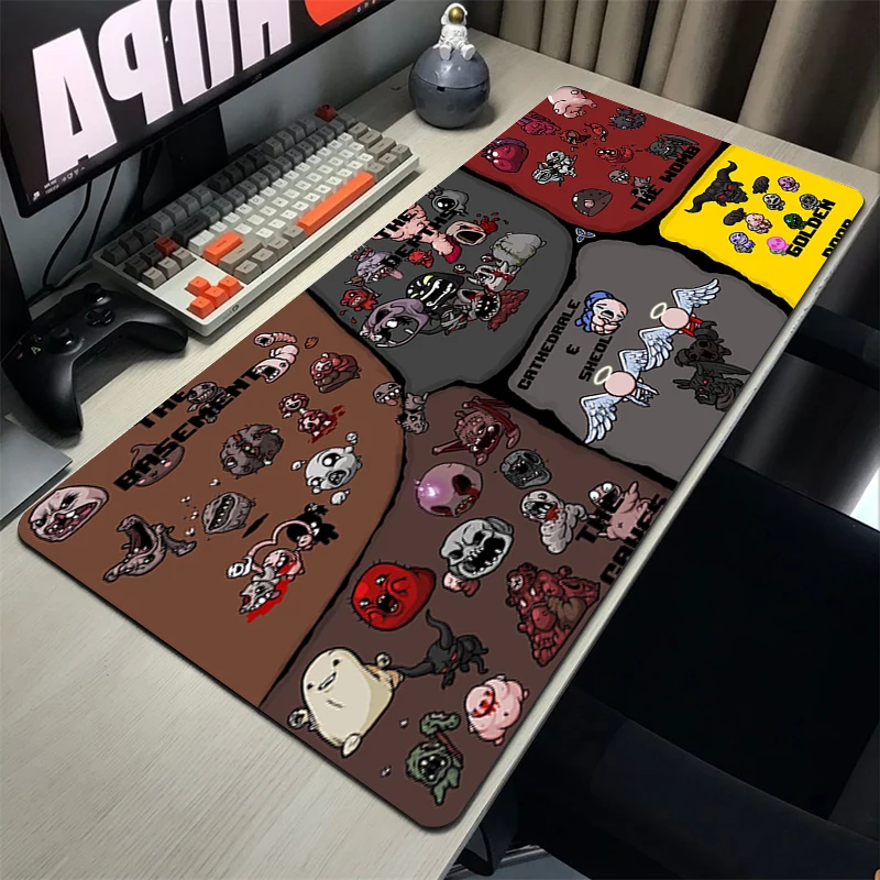 The Binding Of Isaac Mousepad Gamer Gaming Keyboard Pad Computer Accessories Deskmat Mouse Mats Rubber Mat Pc Cabinet Mausepad