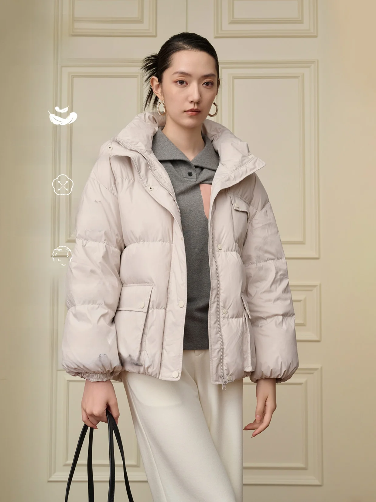 

Женская уличная лыжная куртка QFKQ 30D Silk Sensation Tee с защитой от холода, 90% белый гусиный пух, с капюшоном, для активного отдыха, прочная, водоотталкивающая