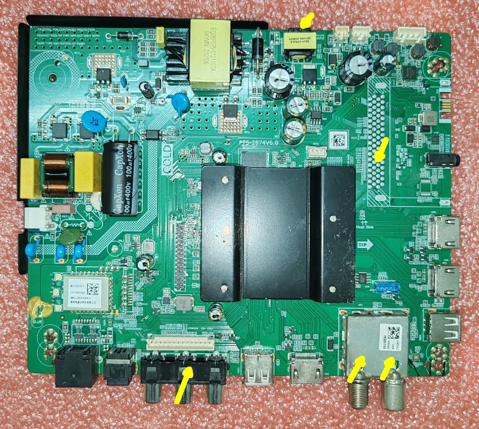 

P75-2874V6.0 Three in one WiFi network TV motherboard tested well Physical photos, multiple specifications