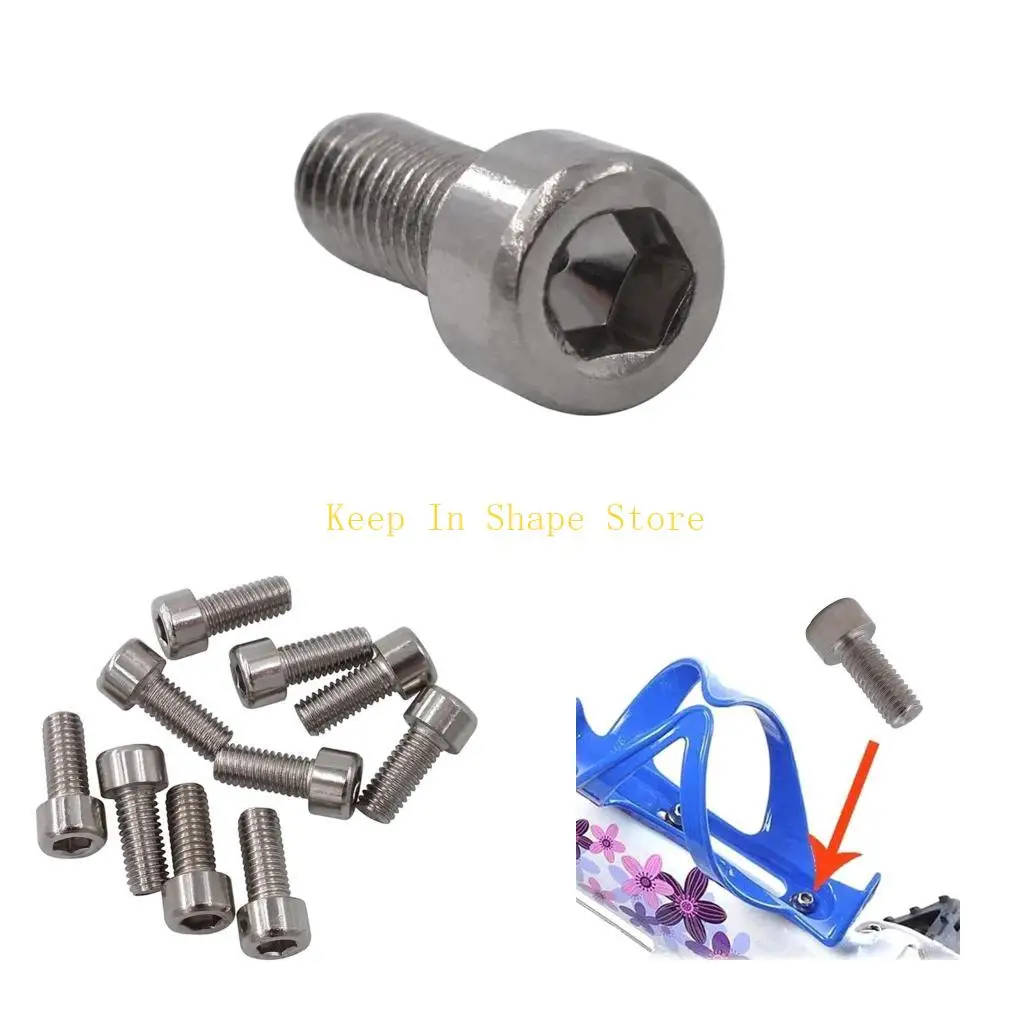 

U1JC 20 Pcs Bike Water Bottle Cage Bolts Stainless Steel Hexagon Head Bolts Screws M5x12mm Bottle Cage Holder Bolts Screw