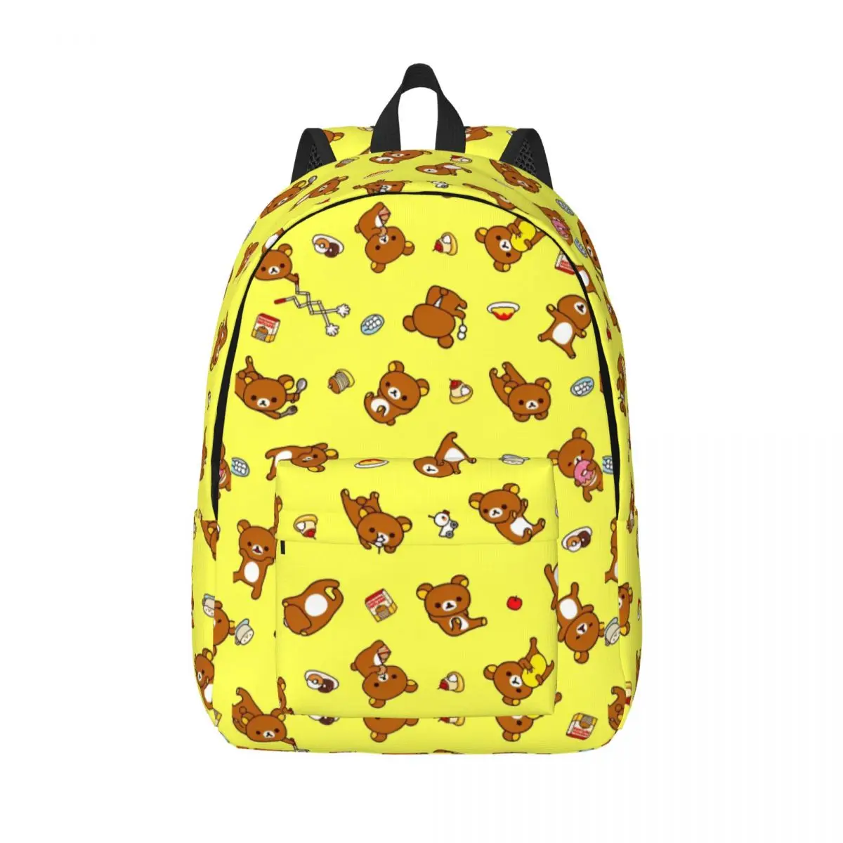 Рюкзак Rilakkuma для мужчин и женщин, модный студенческий деловой рюкзак, холщовые сумки с милым медведем для ноутбука, уличные сумки