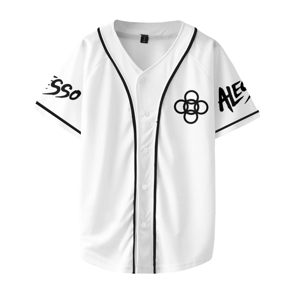 Alesso jersey  Alesso concert baseball jersey v neck short sleeve jersey men/wommen Alesso fans dj hip hop jersey