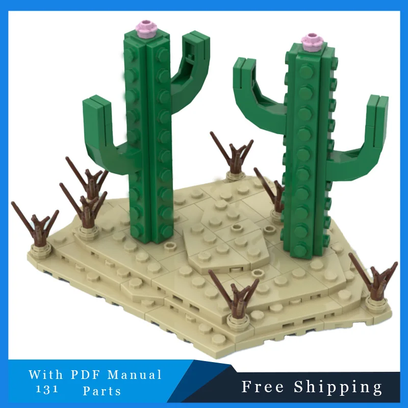 131 قطعة بناء الصبار الصحراء الطوب عرض دور كتل نموذج التعليمية لتقوم بها بنفسك تجميع لعبة هدايا عيد الميلاد بنين بنات