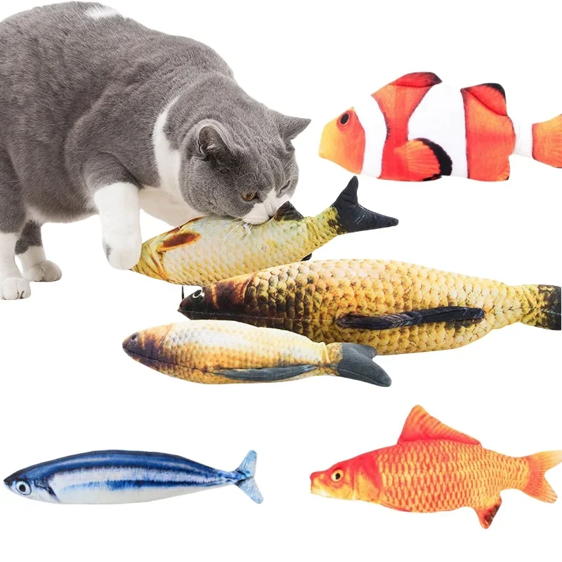 

Simulation Fish Cat Toys with Catnip Fish Shape Pet Supplies Durable Cat Chew Toys Kitten Interactive Chase Toys Gifts Gatos