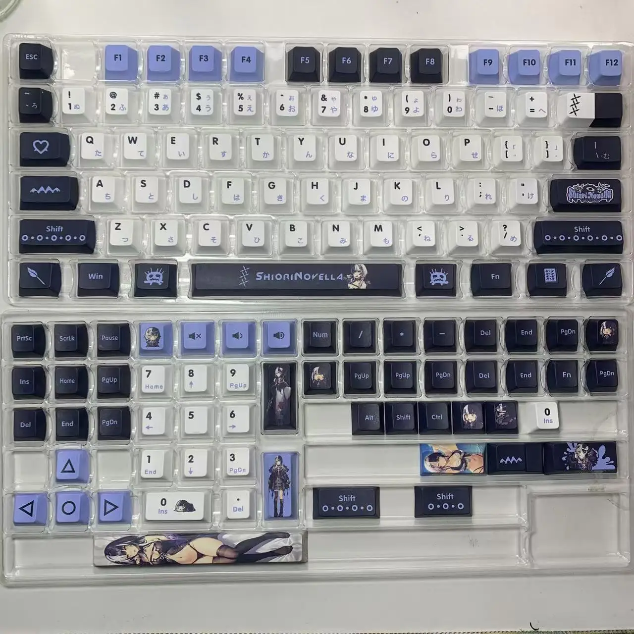 Cute Anime Shiori Novella Keycaps Hololive Vtuber Key Cover PBT DYE Sublimation Cherry MX Switch Keycap for Mechanical Keyboard