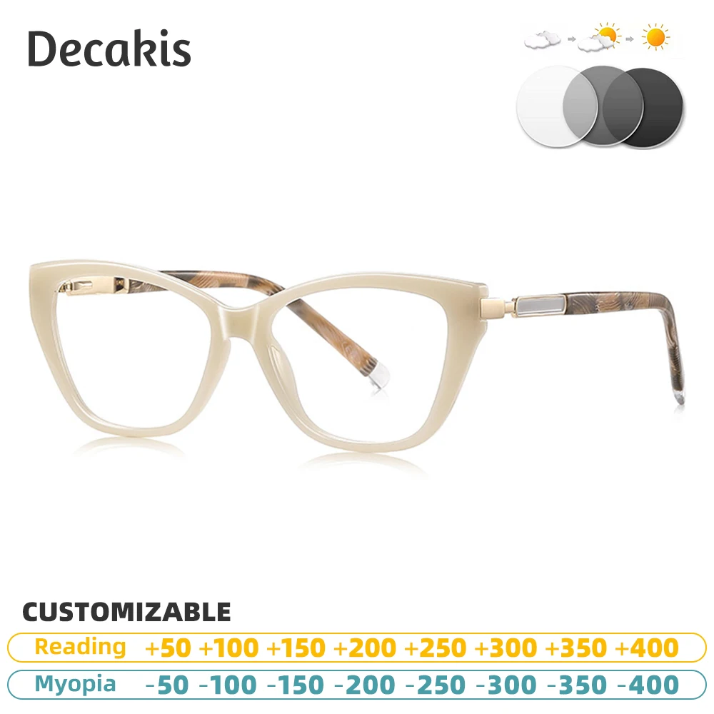 

Elegant Myopia Glasses Photochromic Readingglasses Anti Blue Light Photochromic Lenses with Ophthalmological Eye-glasses -2 -3