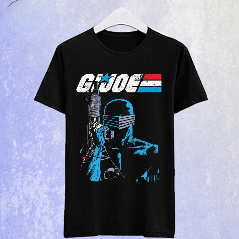 Camiseta de Ojos de serpiente para hombre, color negro, GI Joe, talla S-5XL