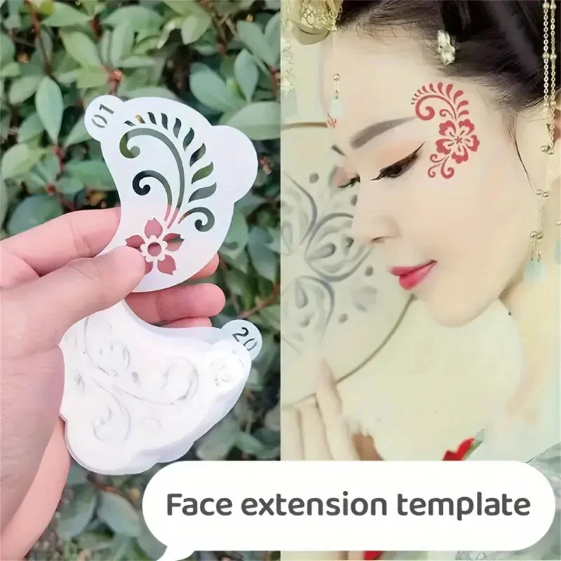 20 Reusable face painting templates，Thickened PET Plastic material，Can be washed and reused repeatedly；Styles include a variety