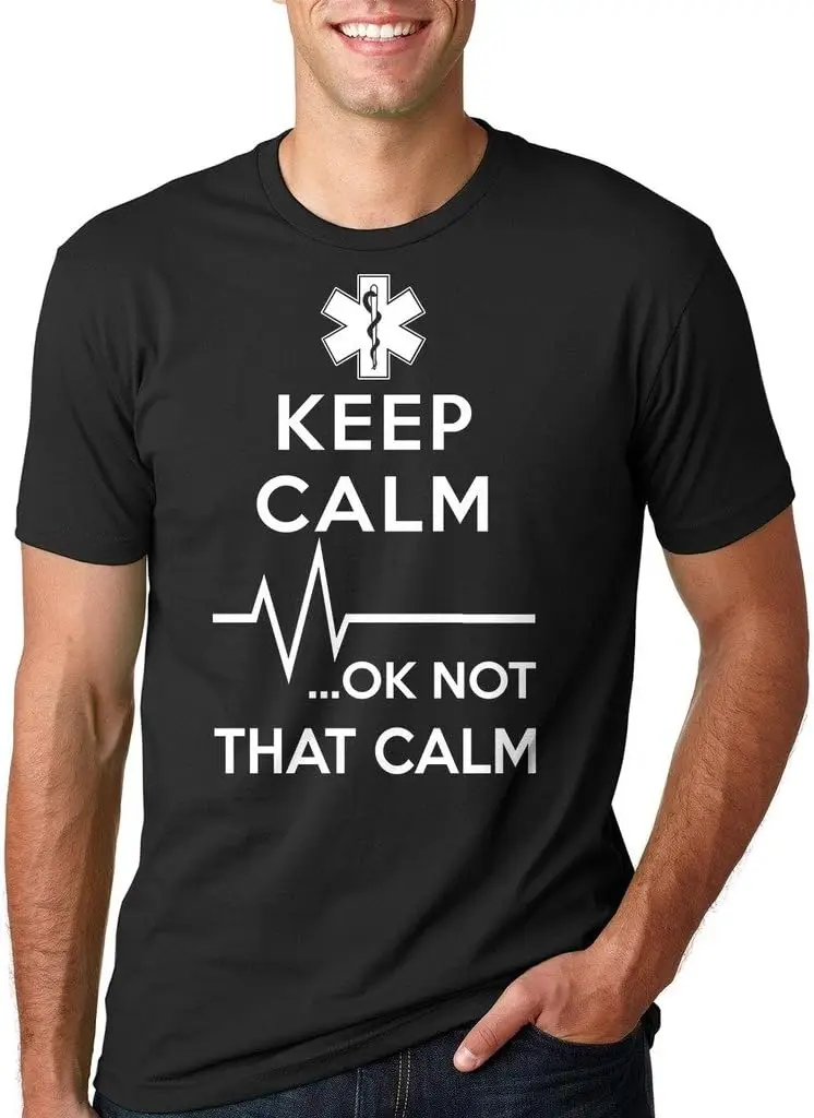 Keep Calm Medical Funny T-Shirt Doctor Nurse Pulse Tee Shirt Christmas