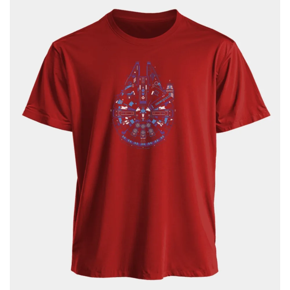 T-shirt girocollo da uomo e da donna con stampa periferica Star Wars Sport estivi americani Maniche corte larghe e comode