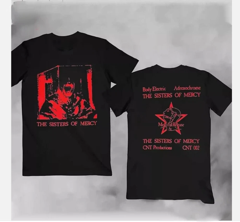 New unisex The Sisters Of Mercy band Body Electric themed T-shirt loose fit casual pure cotton streetwear shirt for couples