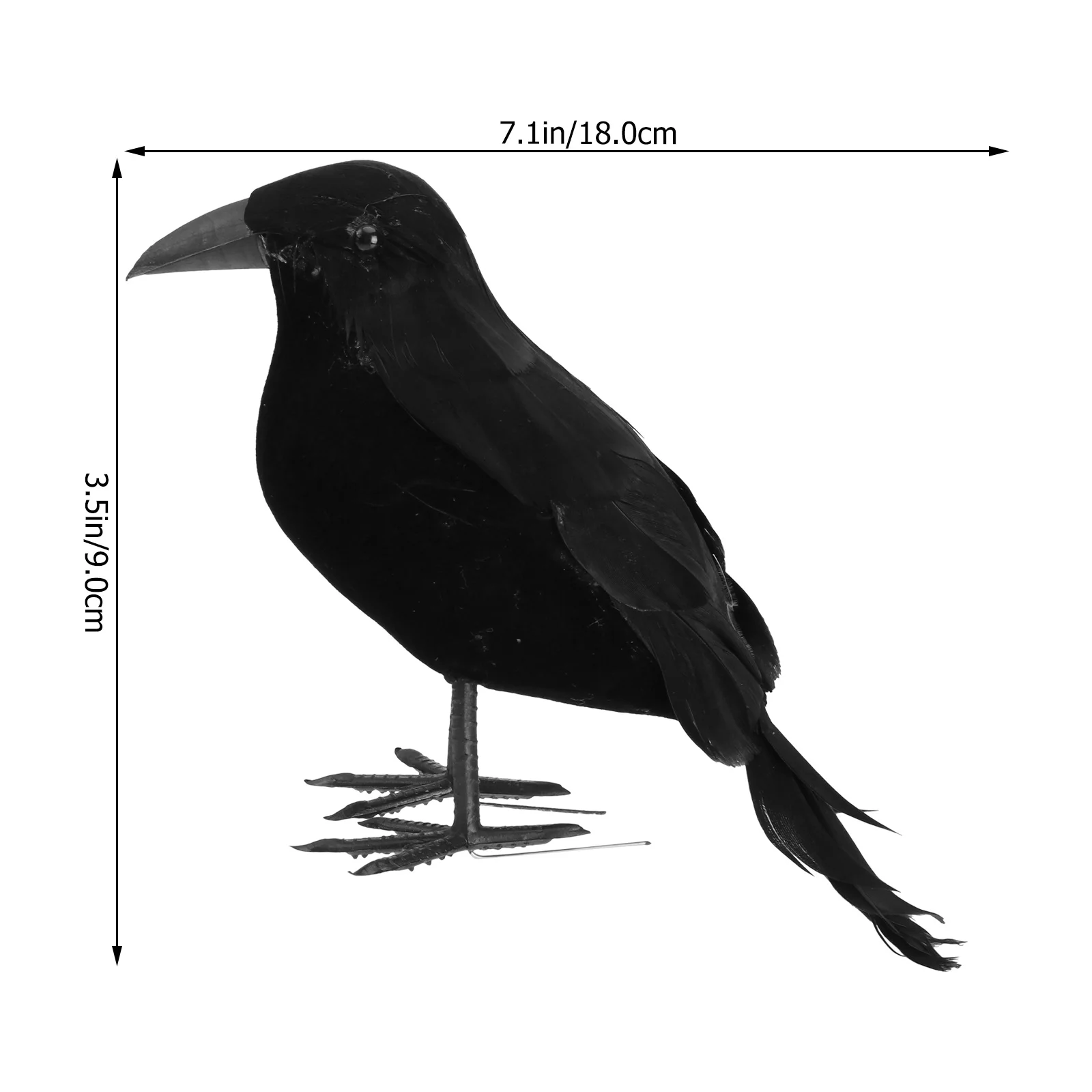 

4pcs Simulated Crow Decoration Lifelike Feathered Bird Ornament For Halloween Easter Party Desktop Shelf Decor Crow Prop