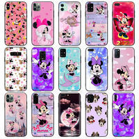 Black Case for Xiaomi Poco F3 GT F2 Redmi Note 8 6 6A 7A 7 Pro 8T 8A Cover Z-34 Minnie Mouse