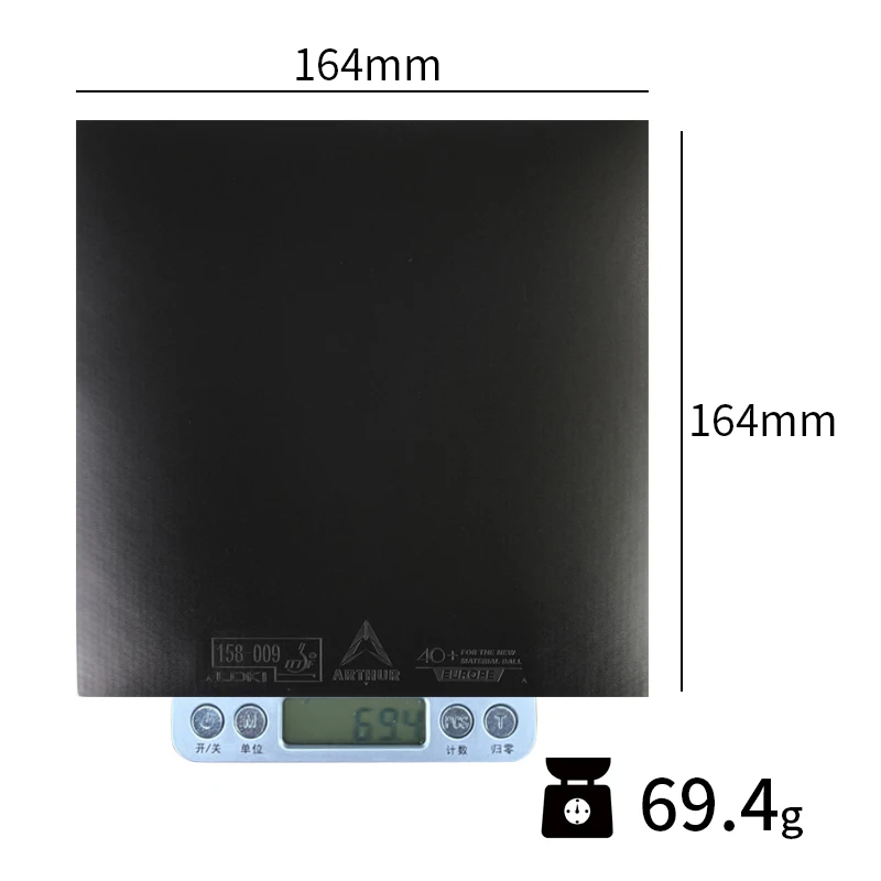 لوكي آرتثر أوروبا الماس تنس الطاولة المطاط ورقة غير لزجة المطاط بينغ بونغ مع الكربون كعكة الإسفنج ITTF المعتمدة