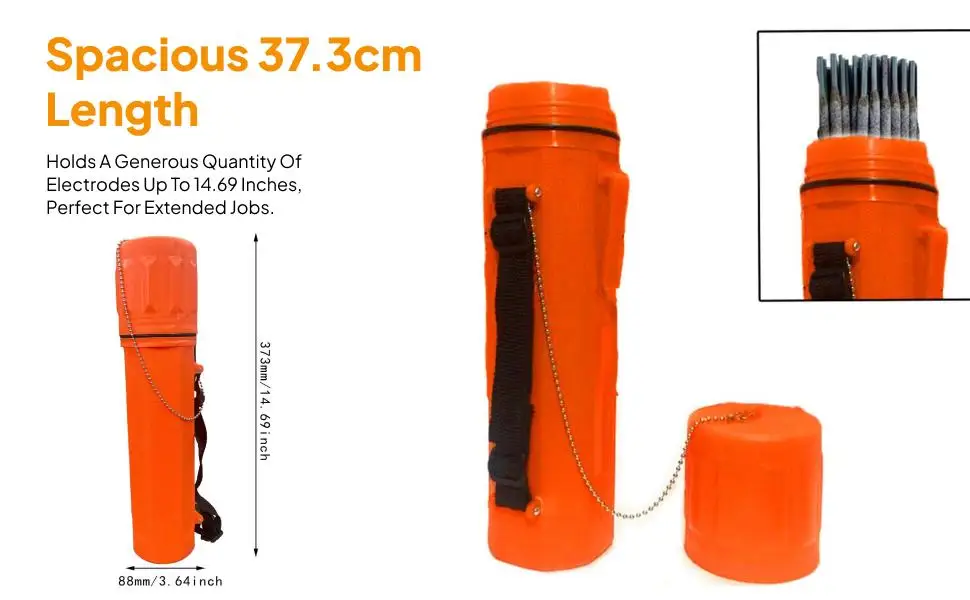 Welding Rod Holder Stick Welding Electrode Rod Storage Tube Welding Equipment Airproof 15 inch Airtight Welding Rod Canister