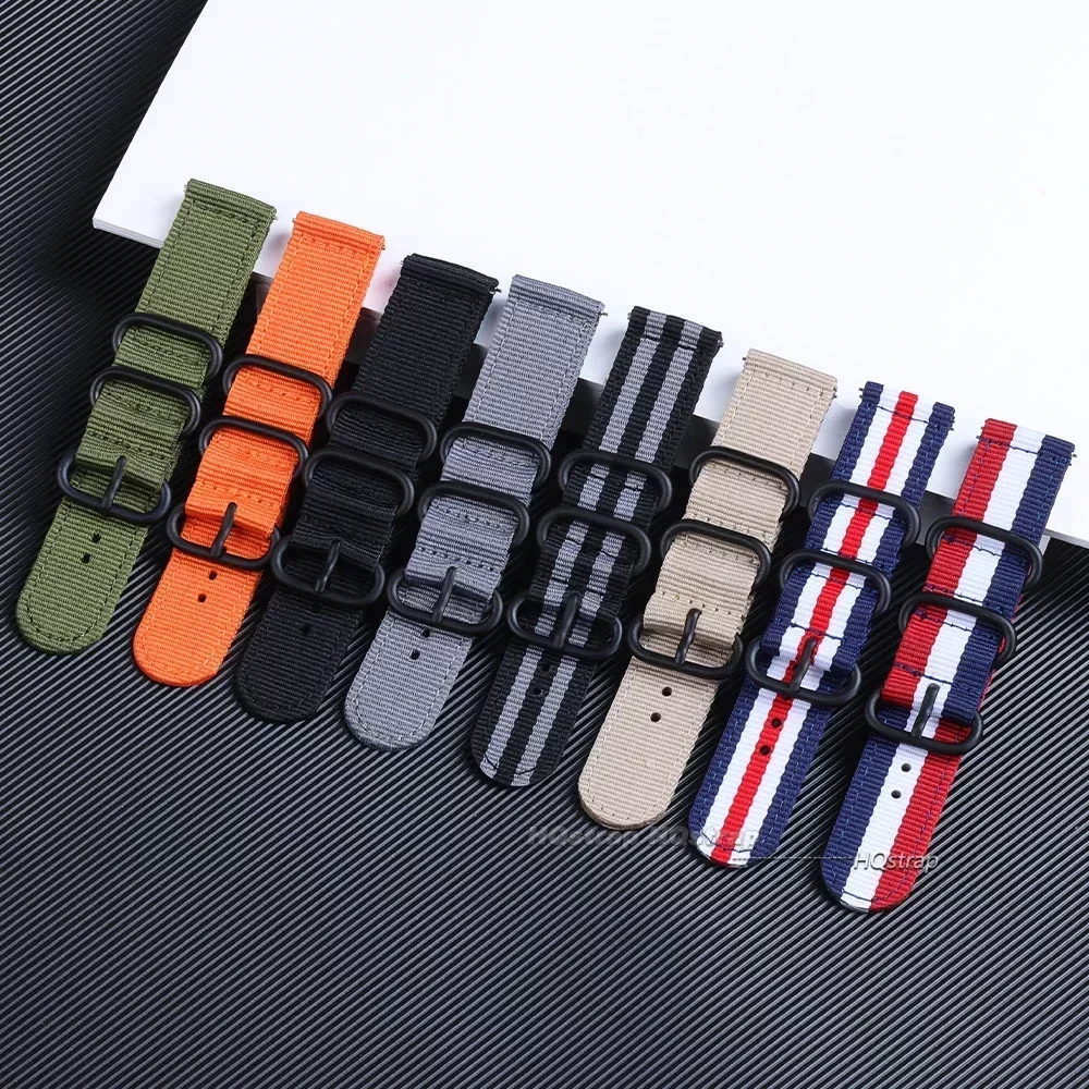 24mm 22mm 20mm 18mm Woven Nylon Sport Watch Strap for Seiko Wristband for Amazfit Fabric Band for Samsung Galaxy 4 5 6 Bracelet