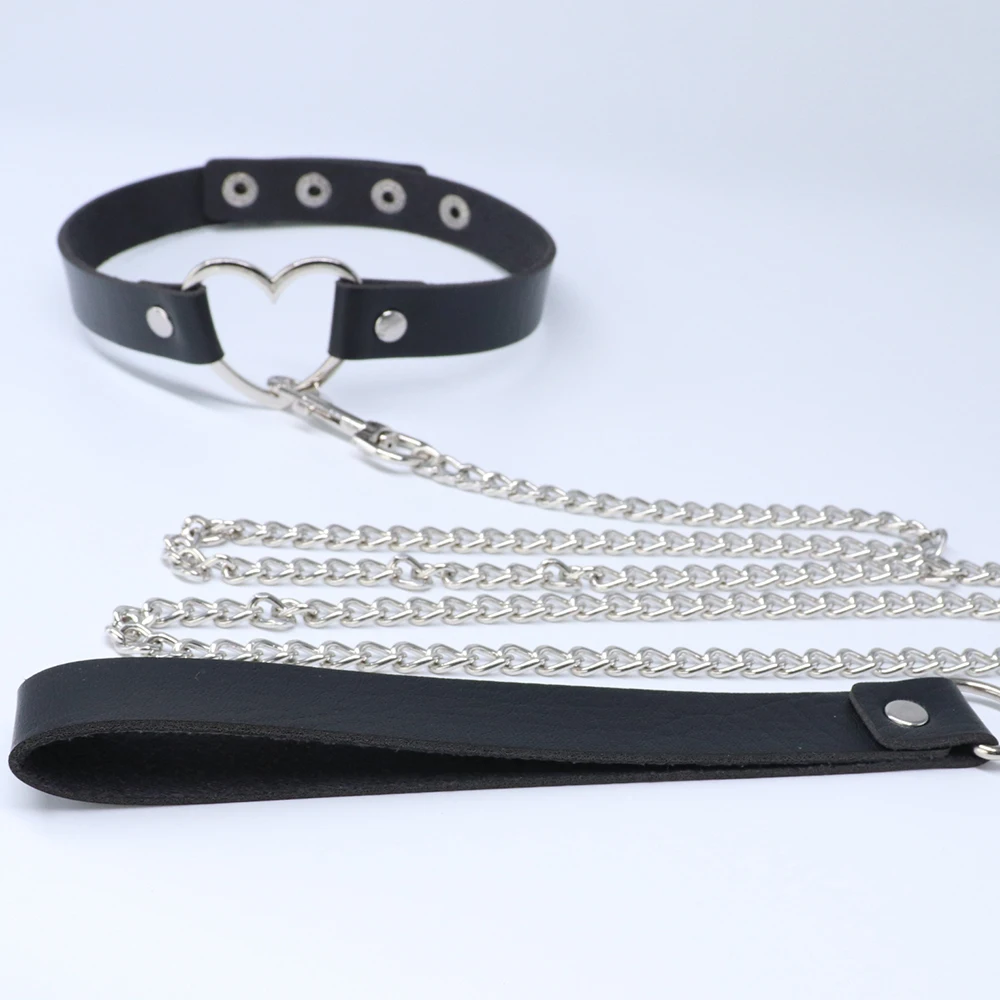 Bdsm بولي Leather الجلود المختنق مع سلسلة المقود النساء عبودية ربطة القوس فيونكة طوق الجلود الرقيق المثيرة طوق الخاضعة ناضجة الملحقات