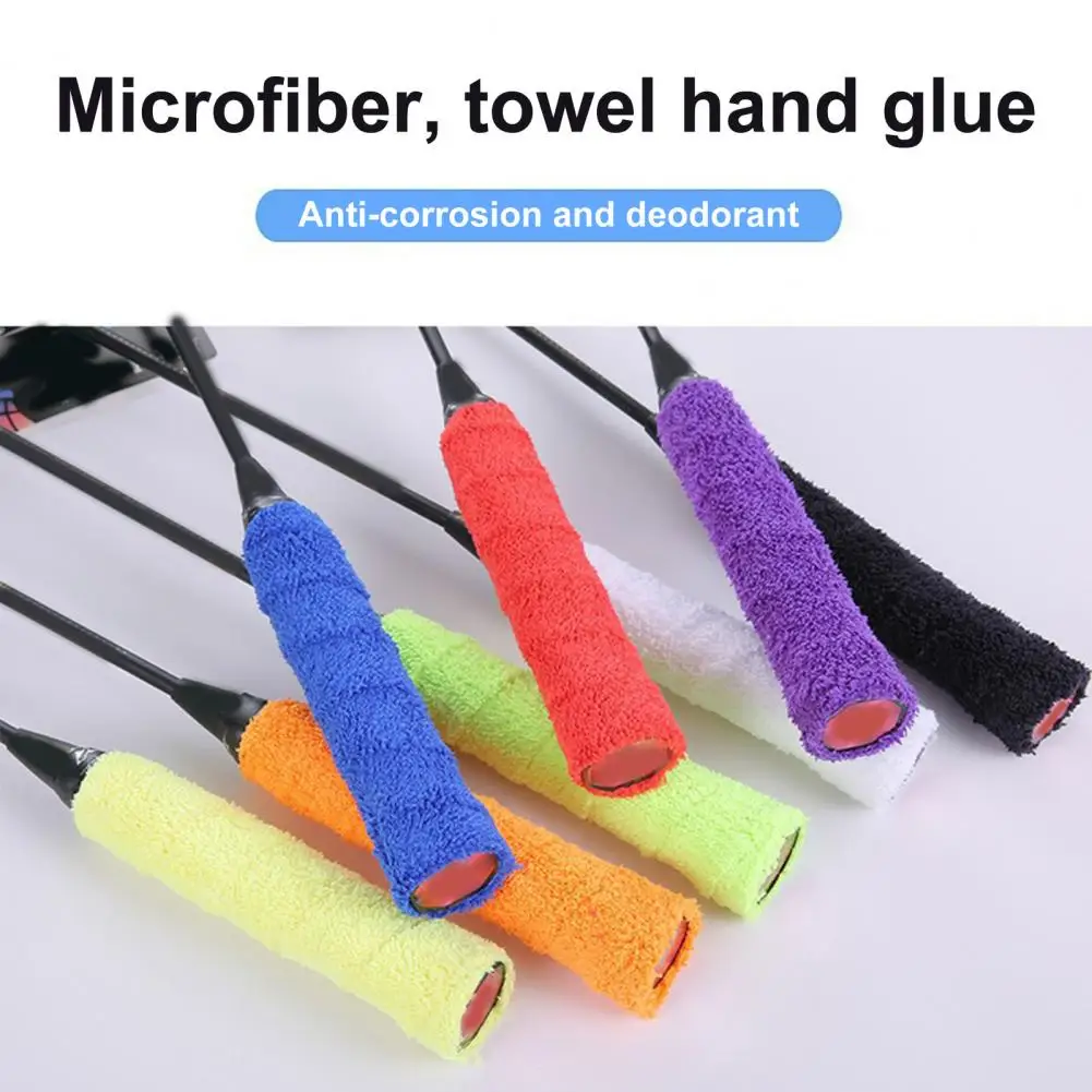 

Badminton Racket Grip Tape Sweat Absorbent Soft Self-adhesive Tennis Pickleball Racquet Fishing Rod Overgrip Towel Wrap