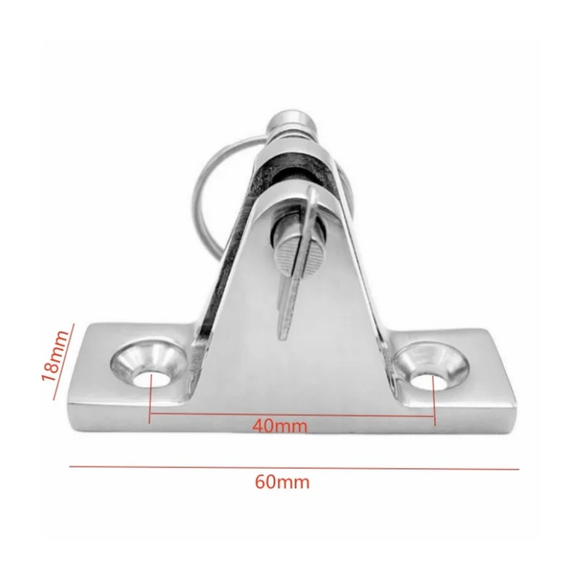 2 PCS 316 Stainless Steel 90° Top Deck Hinge Mount Fitting Boat Bimini Parts Accessories Marine Hardware Yacht