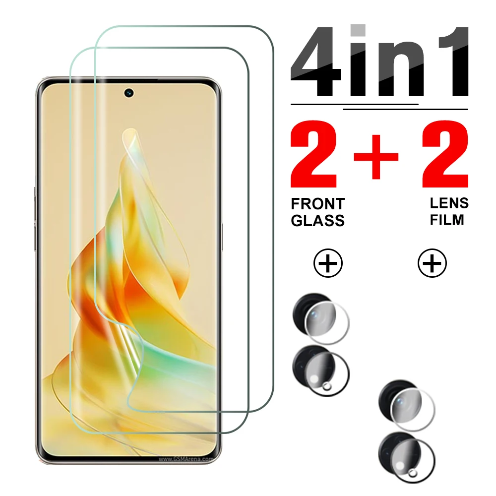 Filme de hidrogel de tela frontal 4 em 1 para oppo reno8 t 5g protetor de lente de câmera para oppo reno8t reno 8 t 8t 6.7 polegadas não é vidro cph2505