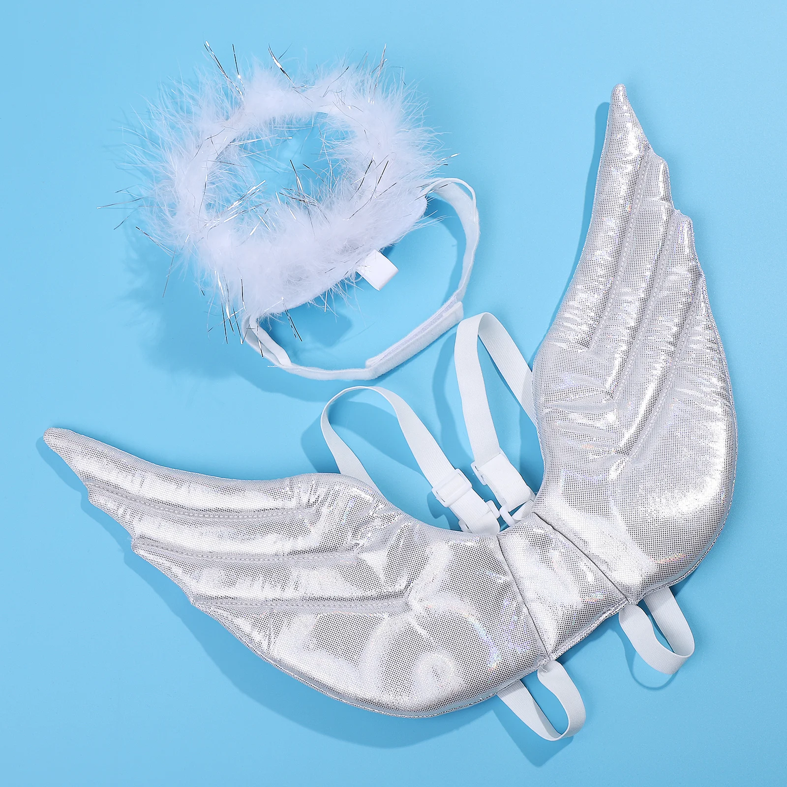 

Halloween Angel Wings Cat Clothes White Unique Design Warm Winter Pet Costume Pet Clothes Supplies Wing