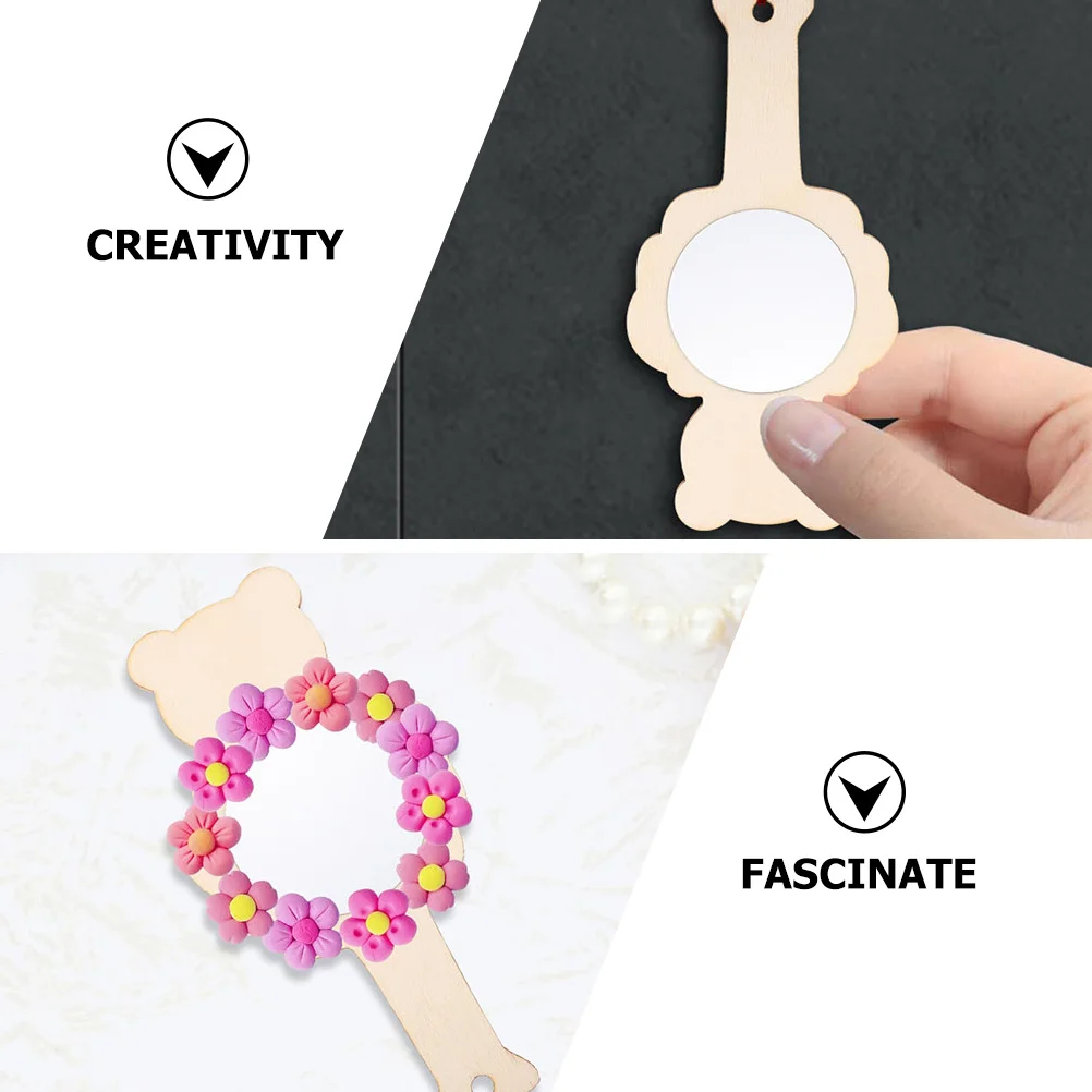 

5 Pcs Mirror DIY Accessories Painting Material Craft Mirrors for Crafts Makeup Materials Pearl