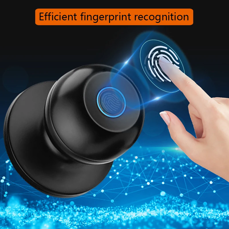 สมาร์ทบอลล็อค ล็อคประตูด้วยลายนิ้วมือ ปลดล็อคด้วยแอพพลิเคชั่น บลูทูธ สำหรับประตูไม้ในอพาร์ทเมนต์ สำนักงาน และห้องพัก