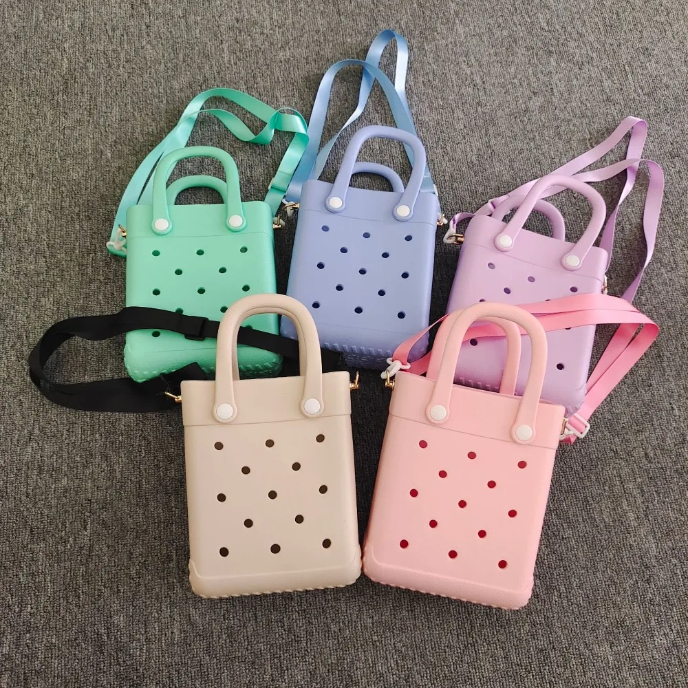 Soft Rubber Women Shoulder Bag Summer Style Handbag Colorful Fashion Beach Handbag Charms Crossbody Bag Shopping Bags Girls Gift