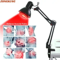 Infravermelho calor fisioterapia lâmpada, lâmpada de cuidados de saúde, ferida cura, Floor StandPain alívio, acelerar, ajustável anti-queimadura, 180 °