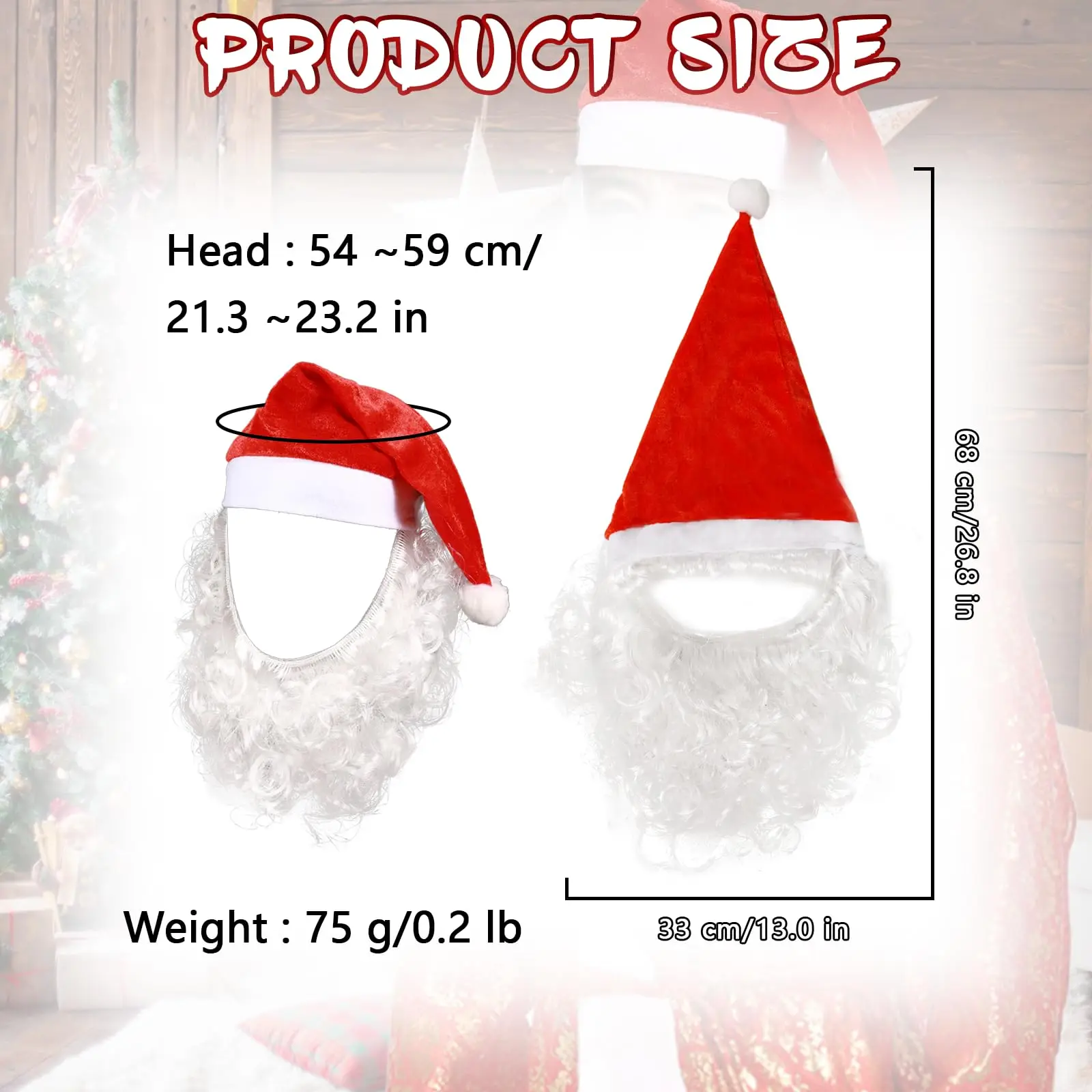 Santa Hüte Bart Set Erwachsene Santa Claus Weihnachten Hüte mit Bart Dress Up Weihnachten Party Cosplay Kostüm Zubehör Für Erwachsene