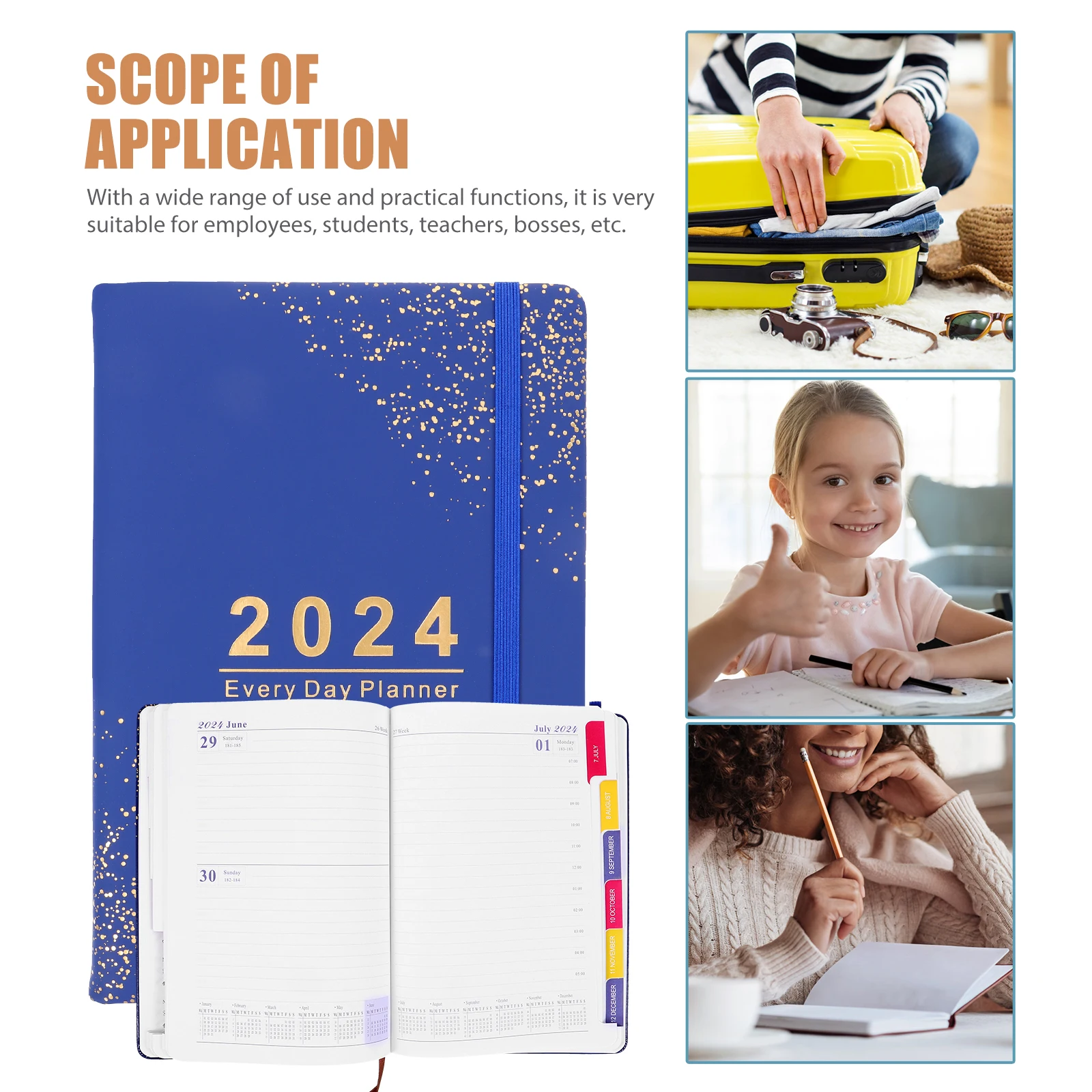 

Undated Planner 2023 Agenda Book Multi Function ganizer Portable Notebook Gentle Paper PU Practical Student Teacher