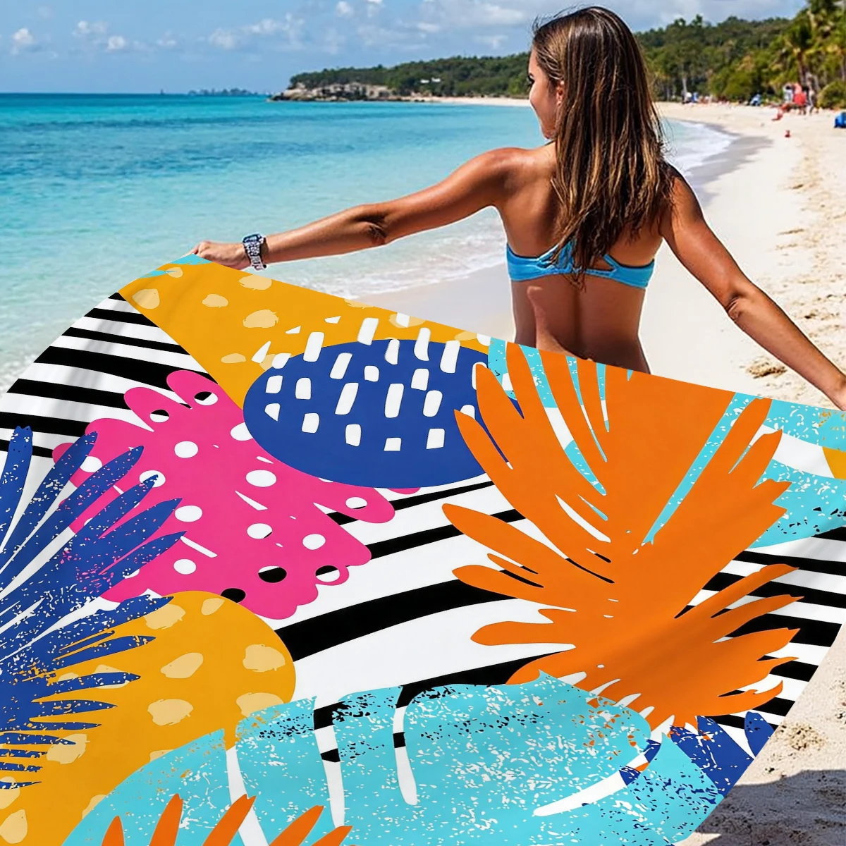 

200x240cm Sandproof Waterproof Beach Mat Extra Large Lightweight Sand Free Outdoor Blanket Portable Picnic Mat for Travel Campin