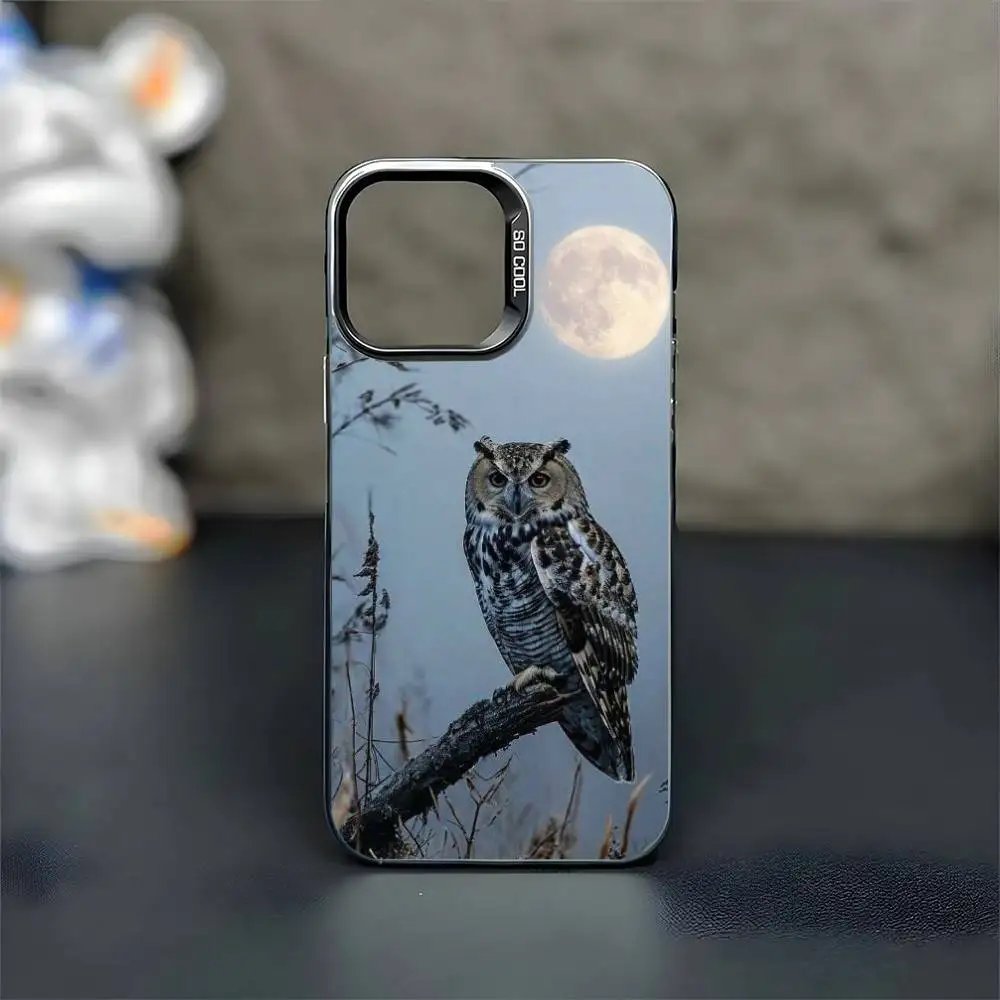 حافظة هاتف OWL FORST الواقعية لهاتف iPhone17,16,15,14,13,12,11 Plus، Pro Max غطاء أسود غير لامع مقاوم للصدمات #4