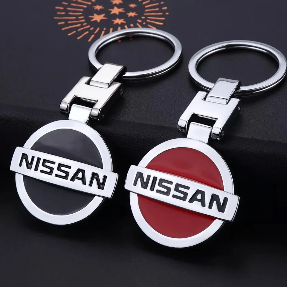 Metal Car Keychain Anti-Loss Key Ring Keyring Decoration Pendant For Nissan Qashqai J10 Sentra Tiida Juke Note Trail Accessories