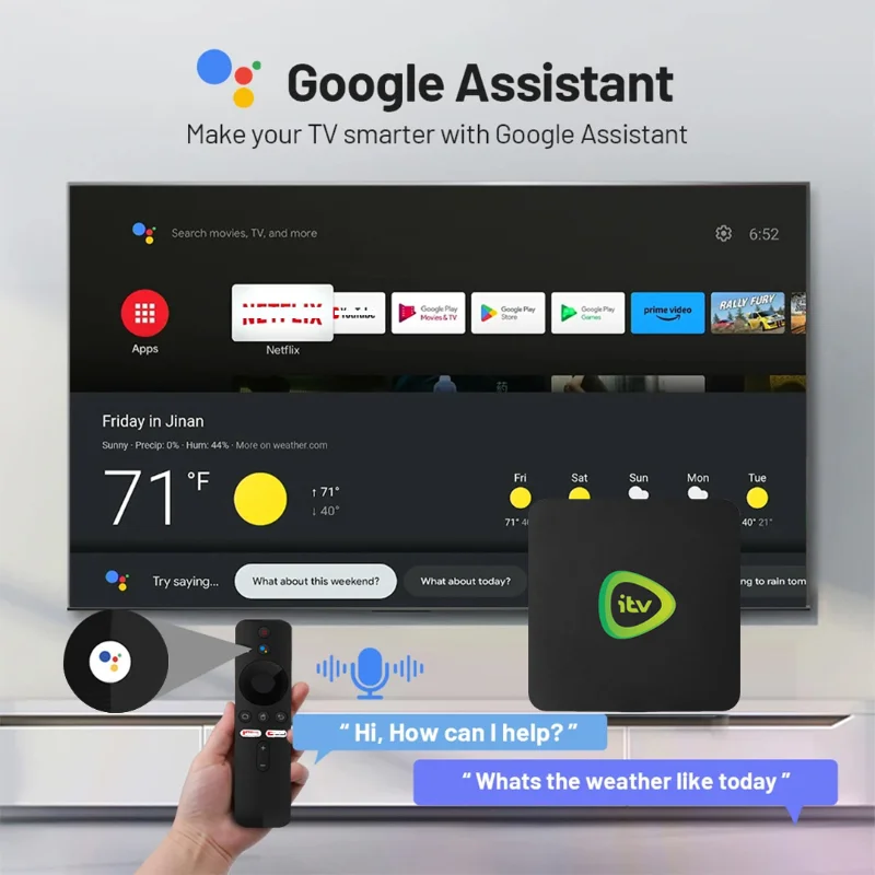 الإصدار العالمي itv TV Box Android Amlogic S905 رباعي النواة HDR10 + 4K 2GB RAM 8GB ROM 2.4G & 5G Wifi مشغل الوسائط للمسرح المنزلي IPTV