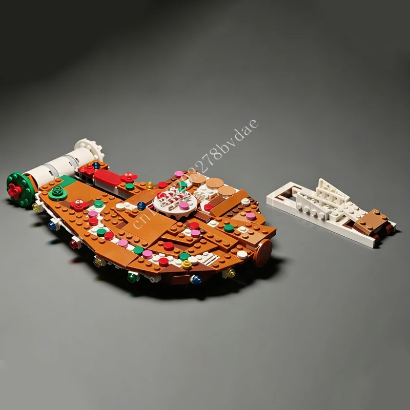 419PCS Gingerbread Outrider Space War Military MOC SpaceShip Battle Puzzles Holiday Christmas Birthday Toy Gift for Kids Ages