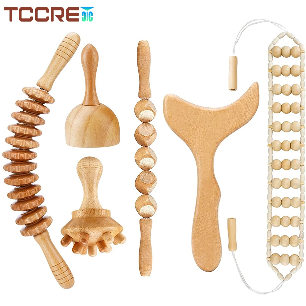 

Maderoterapia Kit Wood Therapy Massage Tools, Complete Kit Wood Therapy Tools for Body Shaping, Reducing Appearance of Cellulite