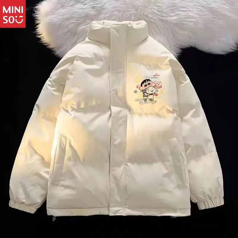 

Winter New Crayon Small New Velvet Thickened Couple Dopamine Stand-up Collar Cotton Clothes Top Bread Clothes