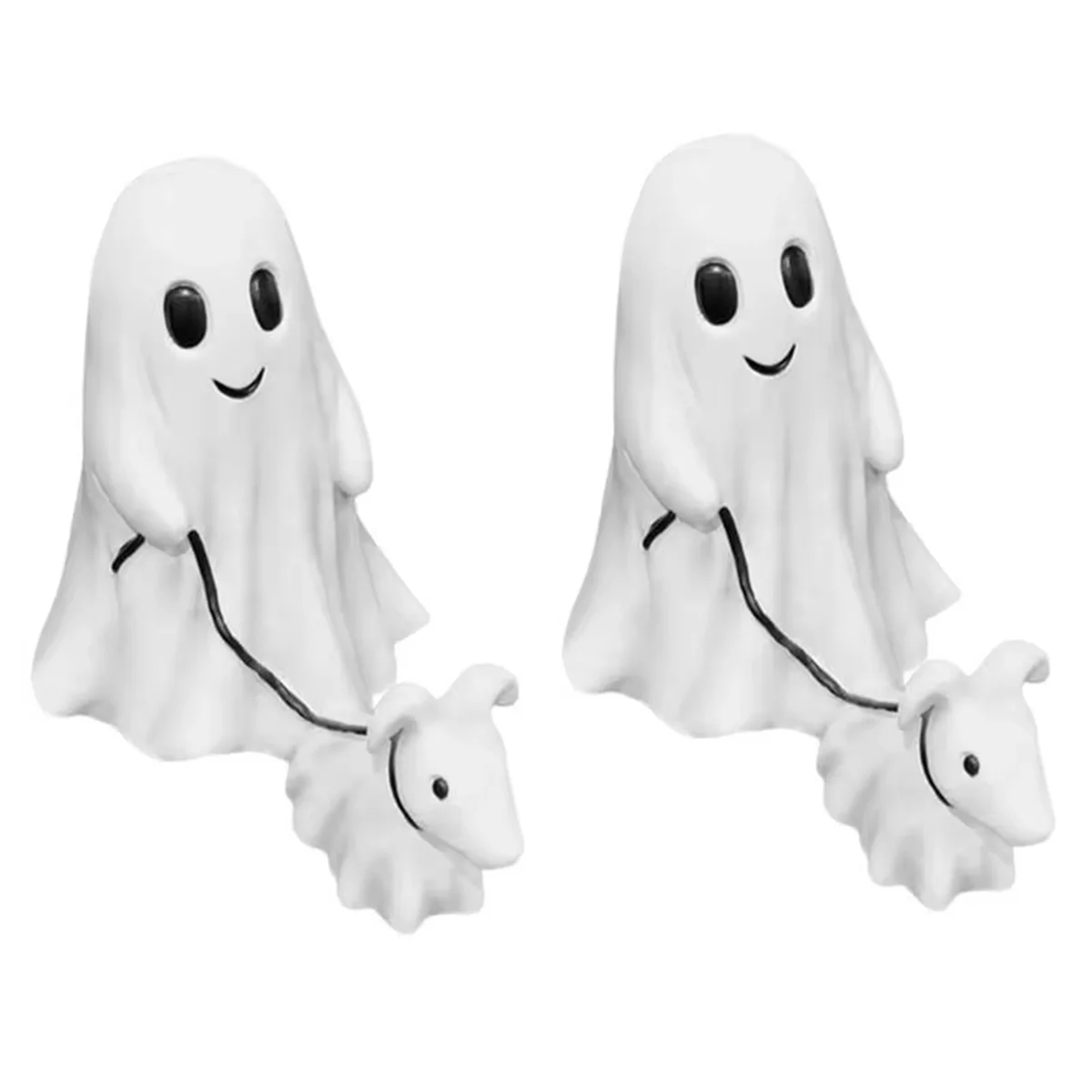 Ghost Dog Walking Statue Halloween Ghost Dog Walking Statue Cute Garland Small Ghost Dog Walking Decoration Ornaments A