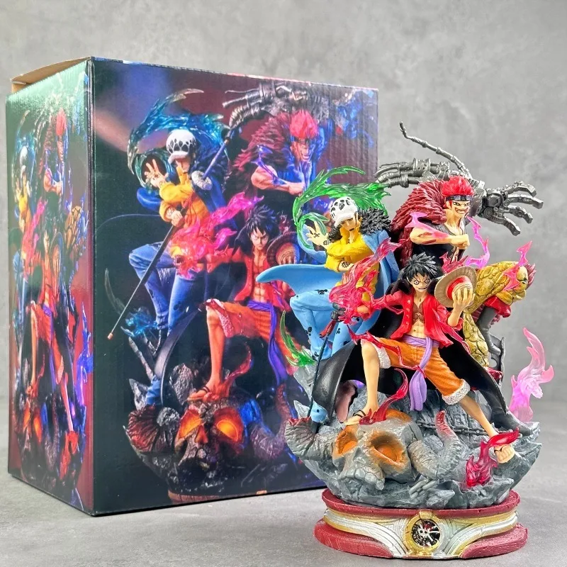 

Цельная фигурка Луффи Kid Law Captain, 20 см, ПВХ, аниме, модель, сцена, статуя, Коллекционный стол, автомобиль, украшение для дисплея, фанаты, игрушки, подарки