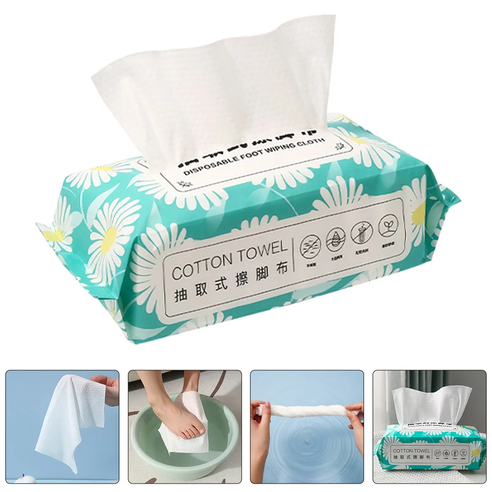 

2 Bags Comfortable Foot Wipes Disposable Towels for Feet High Absorbency Fast Drying Multi-Purpose Body Wipes Ideal for Foot Spa
