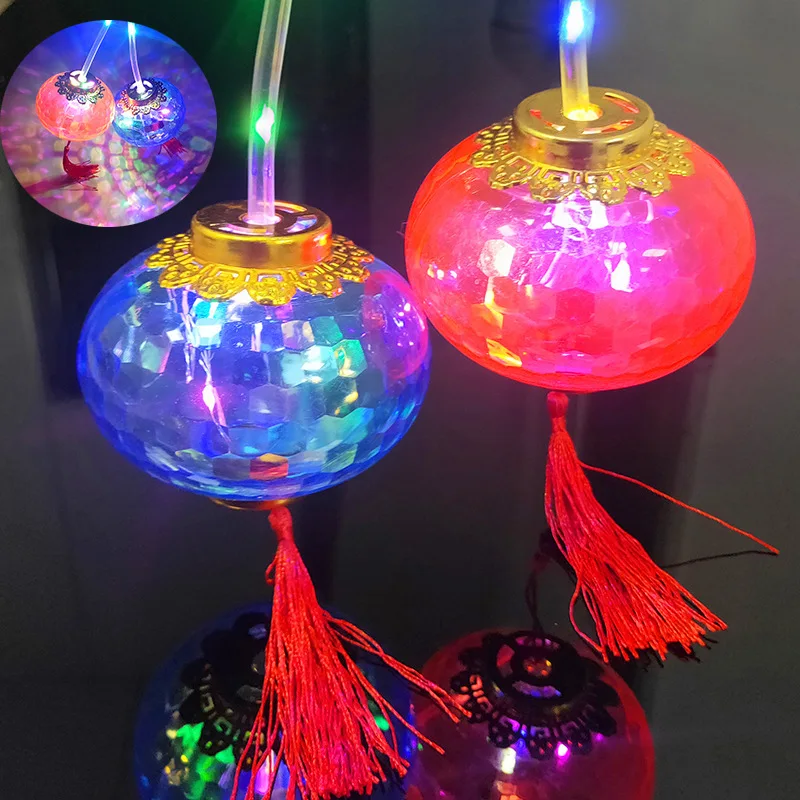 New LED Flash Transparent Projection Handheld Lantern Creative Children Light-emitting Lantern Toys Mid-Autumn Festival Gifts