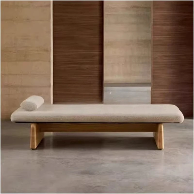 

Скандинавские современные скамьи, минималистичные скамьи из массива дерева для спальни, отеля, лаунж-зон, стулья для отдыха и обеда, домашняя мебель Panchine ZYCD