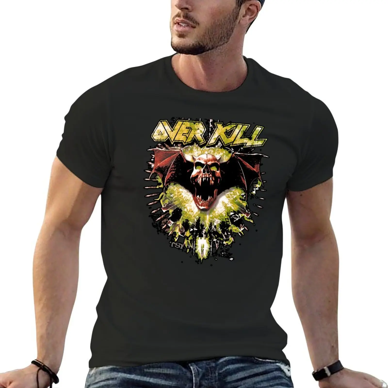 Overkill Band T-Shirt plain plus size tops mens white t shirts