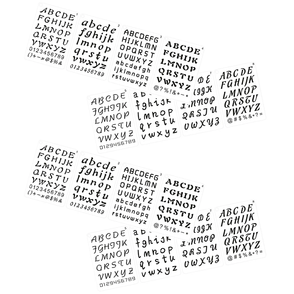 

24 Sheets Plastic Letter Number Stencils Alphabet Templates for DIY Craft Painting Wood Letter Stencils Templates