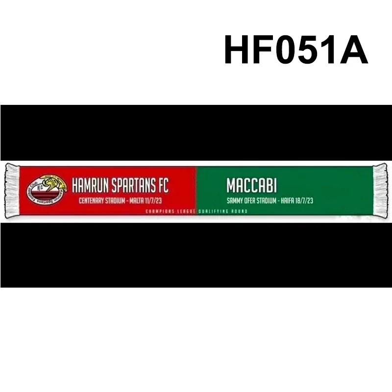 145*18 cm Size Euro sytle MHFC & Hamrun Spartans FC Scarf for Fans Double-faced Knitted HF051A